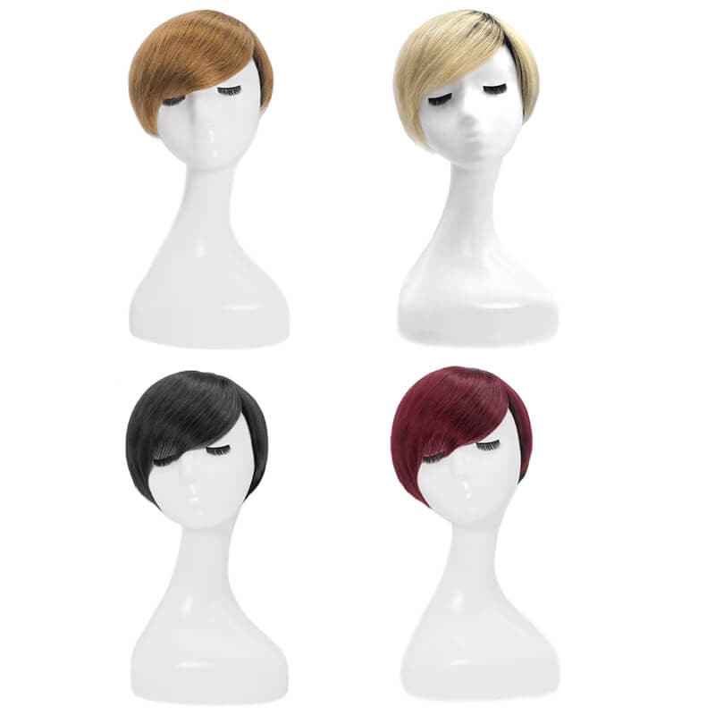 human hair short wigs