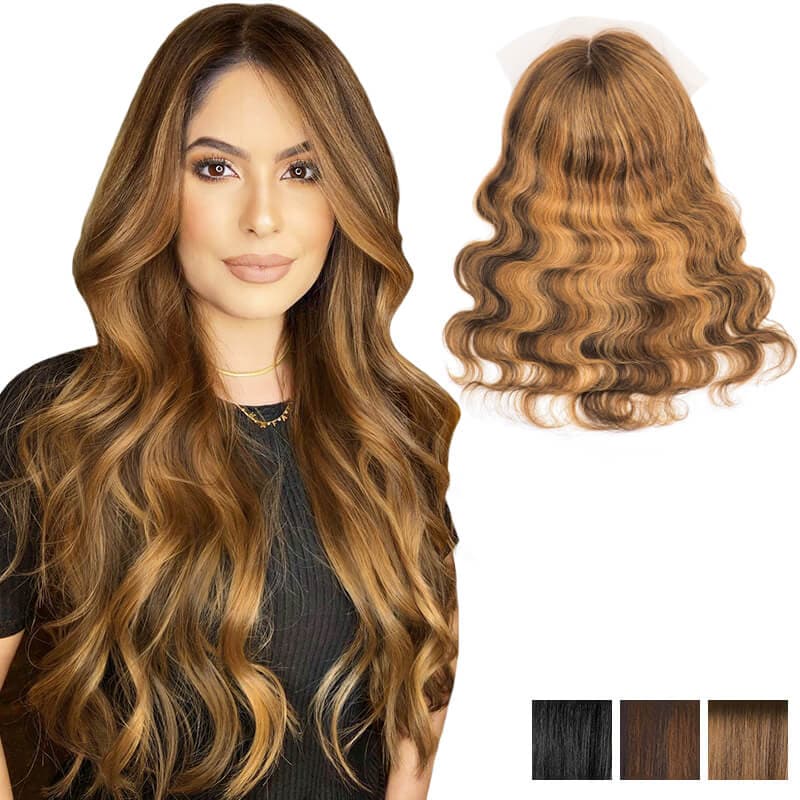 Parted Long Hairstyle All Shades | Human Hair Wigs | E  display picture 2
