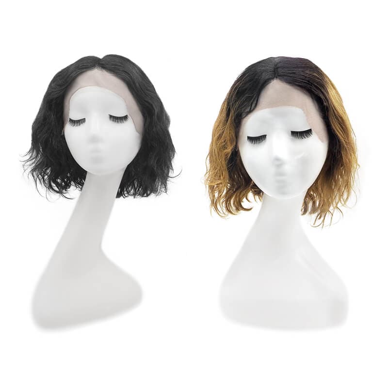 Shoulder Length Jet Black Wig | Wavy Hair Lace Wig | E-LITCHI Hair