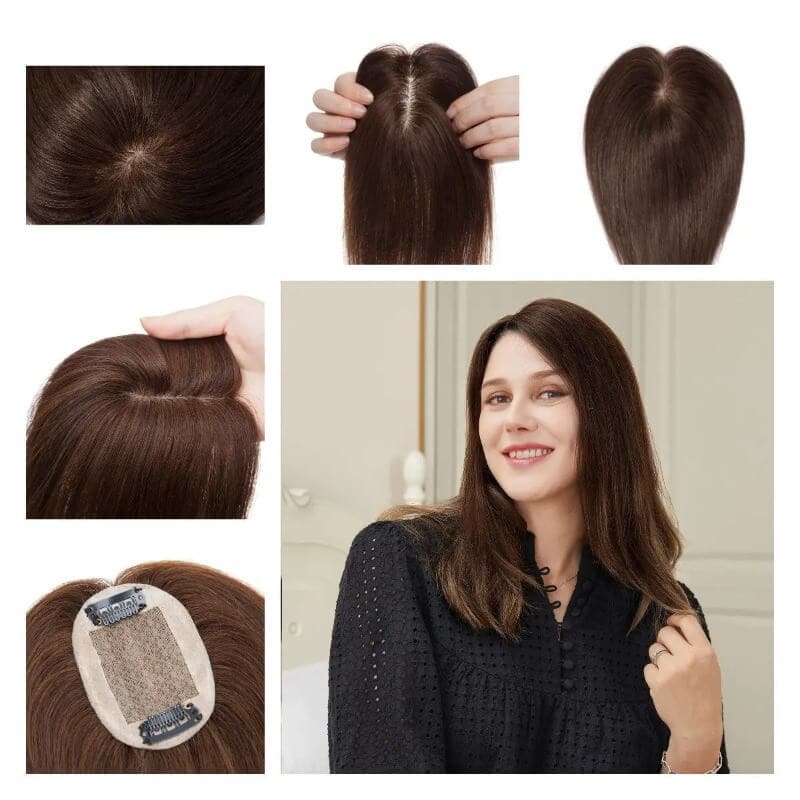 Daisy ︳Human Hair Topper For Women Thinning Crown 6*9cm Clearance E-LITCHI