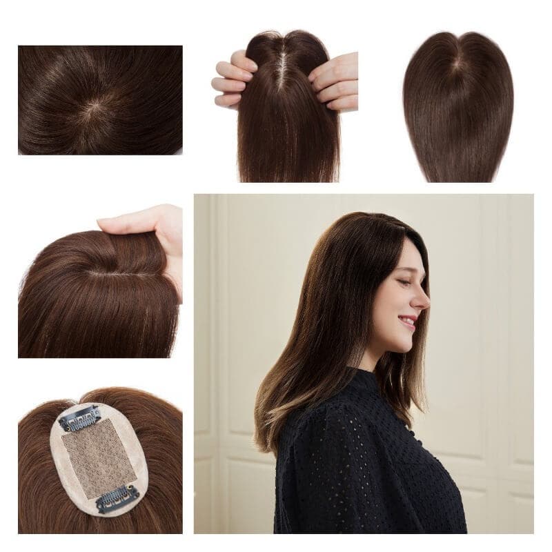 Daisy ︳Human Hair Topper For Women Thinning Crown 6*9cm Clearance E-LITCHI