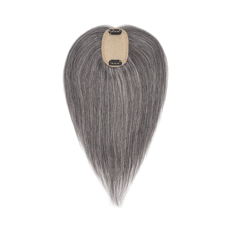 grey human hair toppers