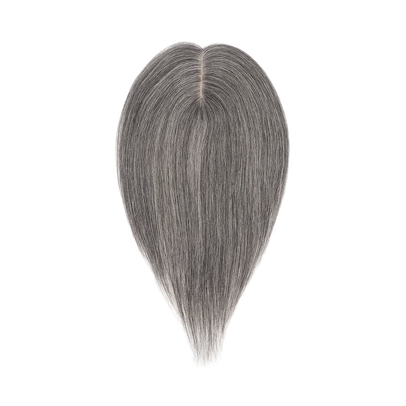 grey human hair toppers