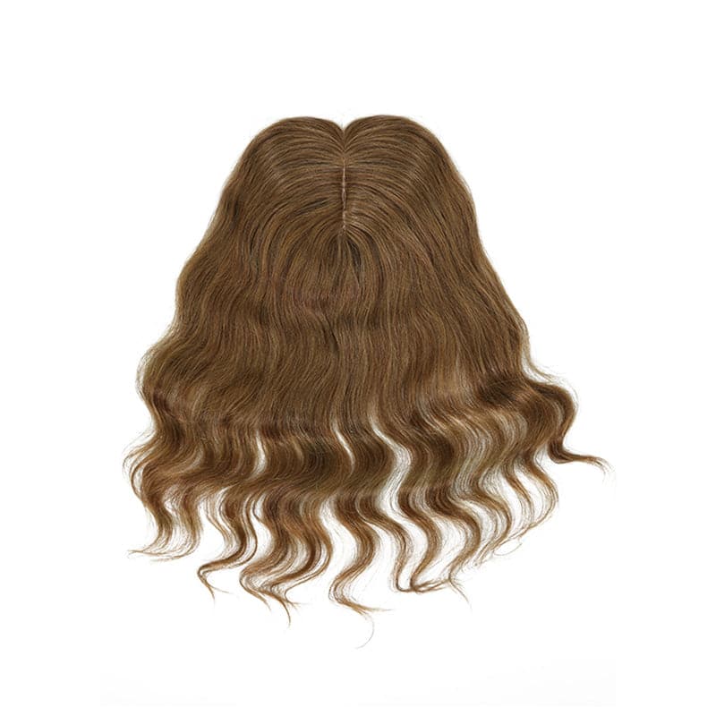 Susan ︳Wavy Human Hair Topper For Thinning Crown 10*12cm Light Brown Silk Base E-LITCHI