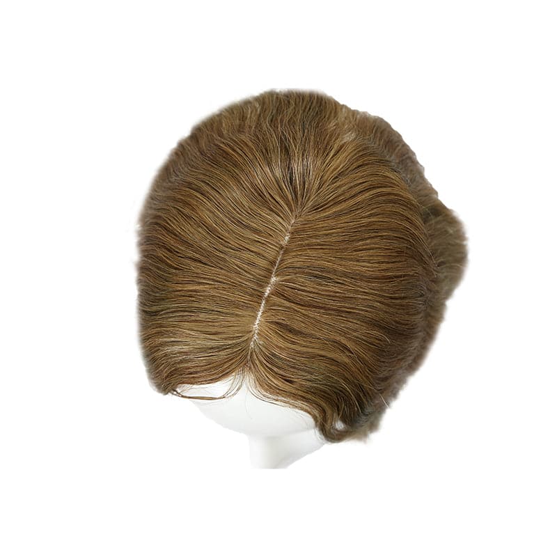 Susan ︳Wavy Human Hair Topper For Thinning Crown 10*12cm Light Brown Silk Base E-LITCHI