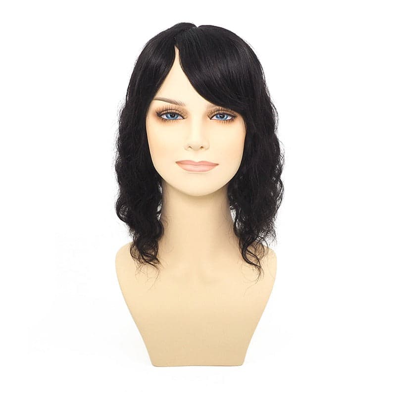 Human Hair Topper With Bangs