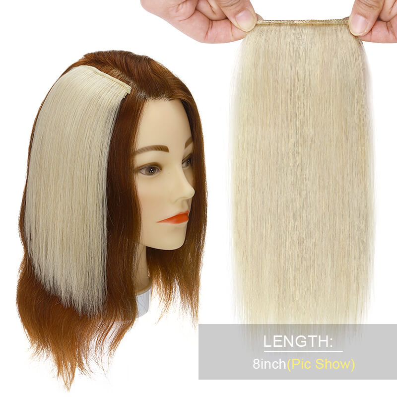 Human Hairpiece Clip In Hair Pads 13 Colors 2 Styles