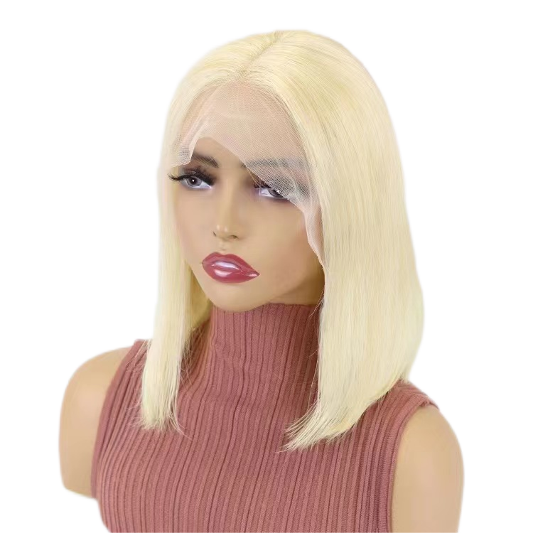 Short Bob Wigs Human Hair 13x4 Lace Front Straight Middle Parted Hairstyles All Shades