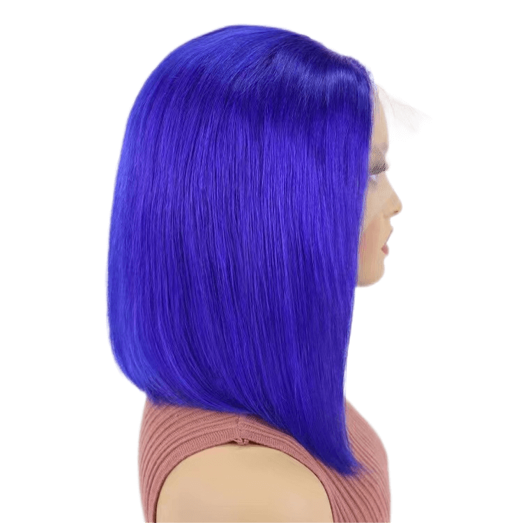 Short Bob Wigs Human Hair 13x4 Lace Front Straight Middle Parted Hairstyles All Shades