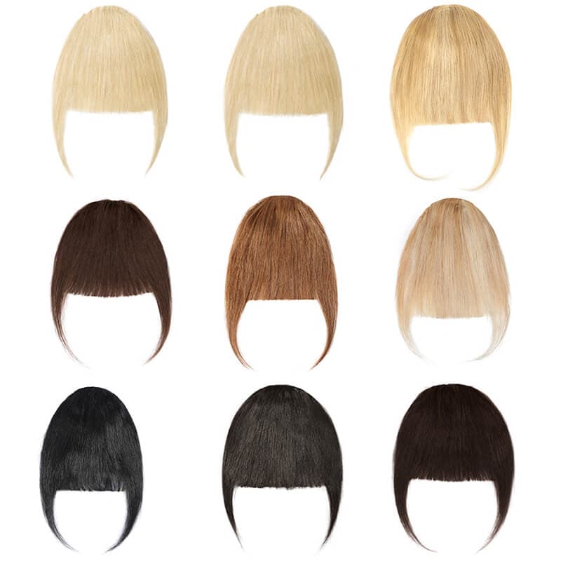 human hair clip in bangs