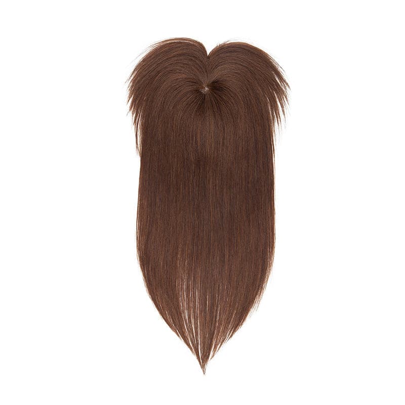 Brown 10*10 Base Human Hair Topper With Bang E-LITCHI