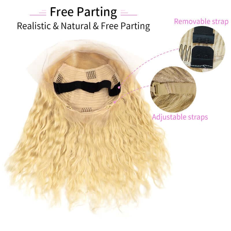 Perruques de cheveux humains Lace Front 13x4 Bob ondulées ou droites avec raie latérale ou raie au milieu toutes les nuances