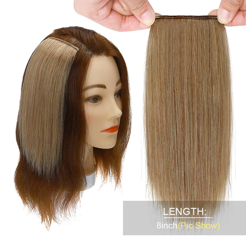 Human Hairpiece Clip In Hair Pads 13 Colors 2 Styles