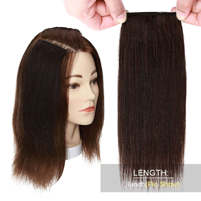 Human Hairpiece Clip In Hair Pads 13 Colors 2 Styles