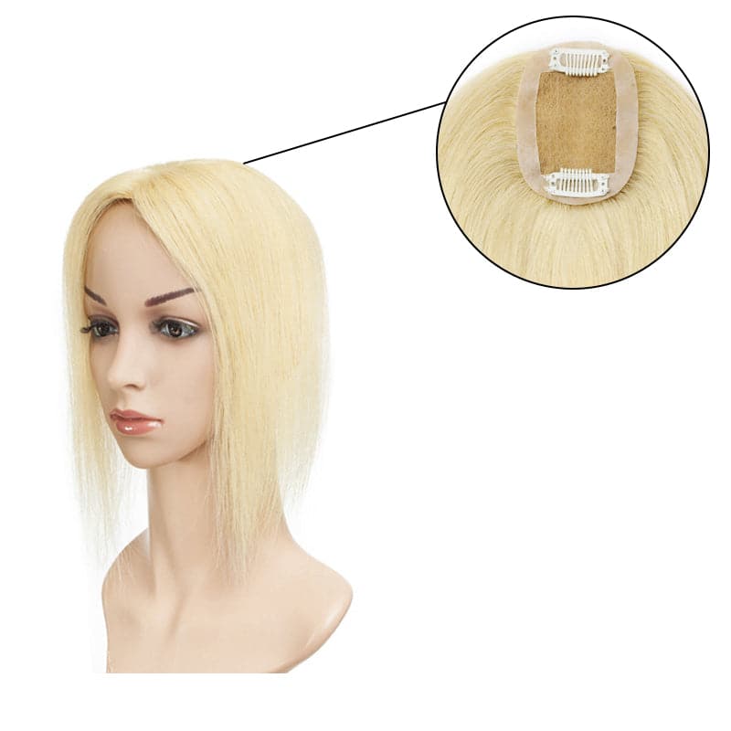 blonde human hair toppers