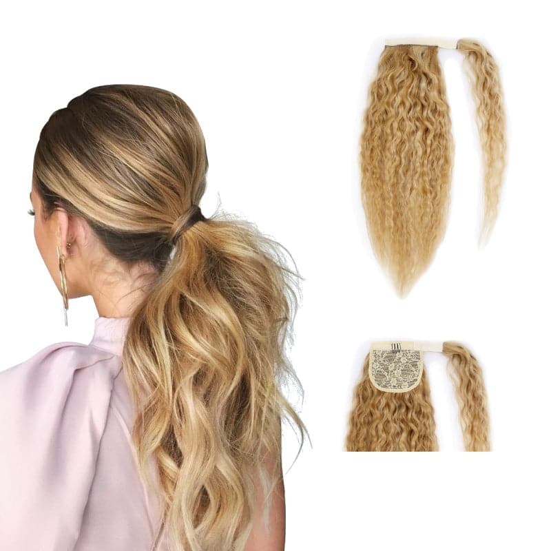 Highlights Wrap Around Ponytail Human Hair Extensions E-LITCHI