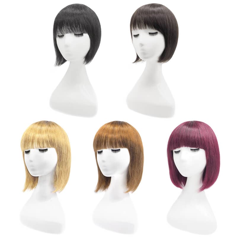 human hair wigs with bangs
