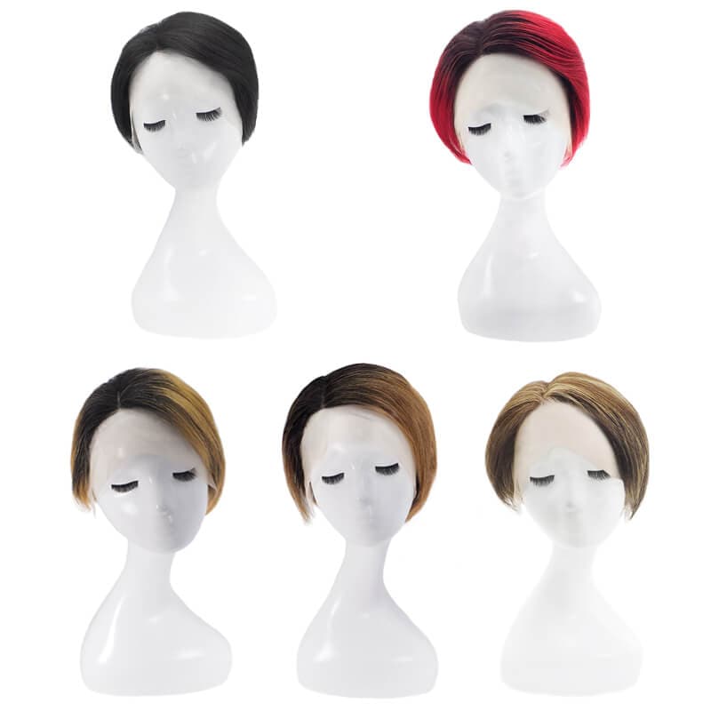 Human Hair Short Pixie Bob Wig | Petite Lace Bob Wig | E-LITCHI Hair