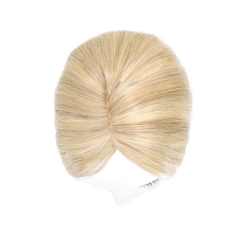 Wavy Human Hair Topper Bronde Highlights 13*15cm Silk Base E-LITCHI