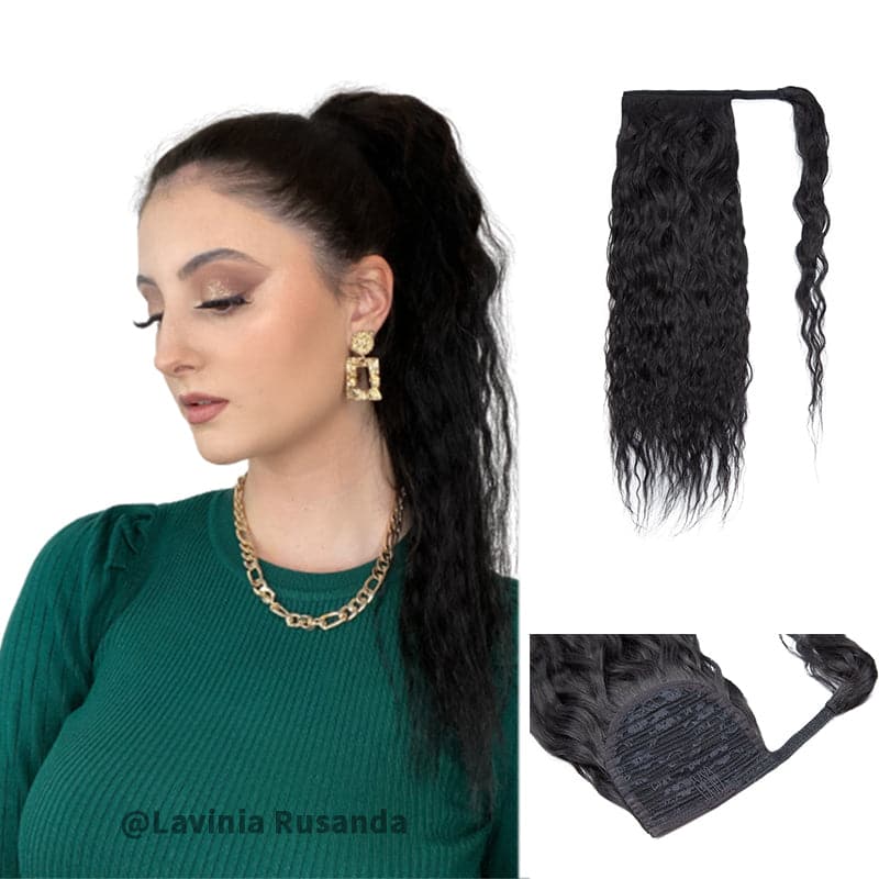 ponytail extension black hair