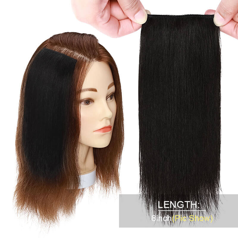 Human Hairpiece Clip In Hair Pads 13 Colors 2 Styles