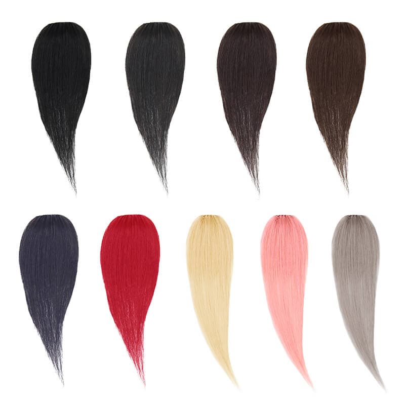 Single Clip In Human Hair Bang Full Fringe Left Hair Strand