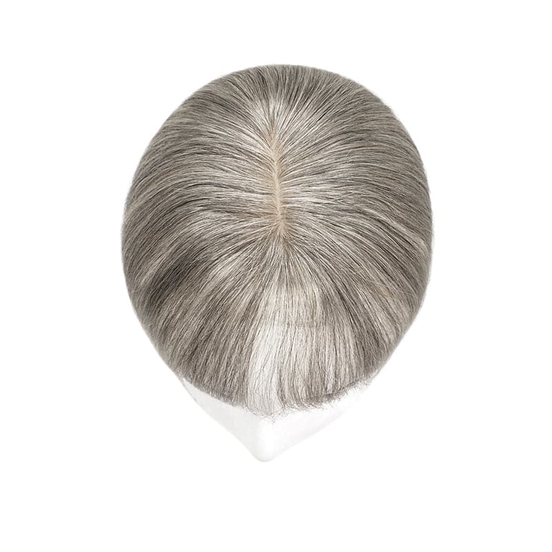 grey human hair toppers