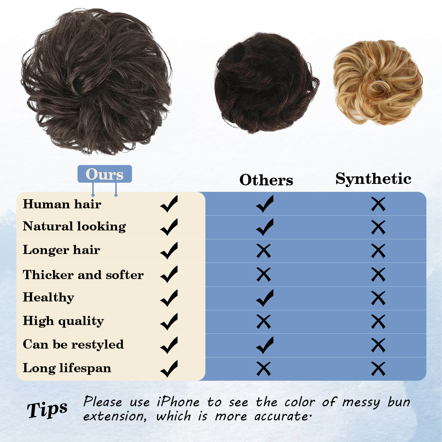 Natural Hair Bun Extensions
