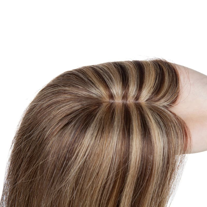 E-litchi human hair toppers