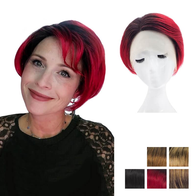 Human Hair Short Pixie Bob Wig | Petite Lace Bob Wig | E-LITCHI Hair