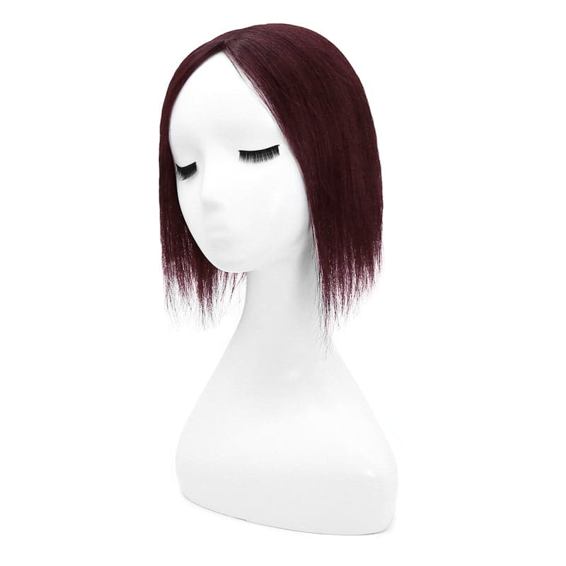 Susan ︳Wine Red Human Hair Topper For Women Thinning Crown 10*12cm Base E-LITCHI
