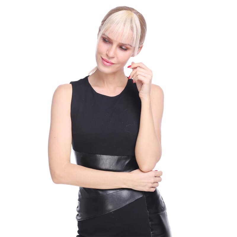 human hair clip on bangs