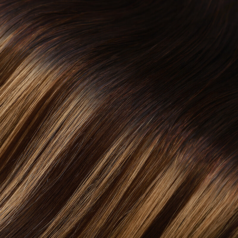 Dark Brown Balayage Halo Hair Extensions