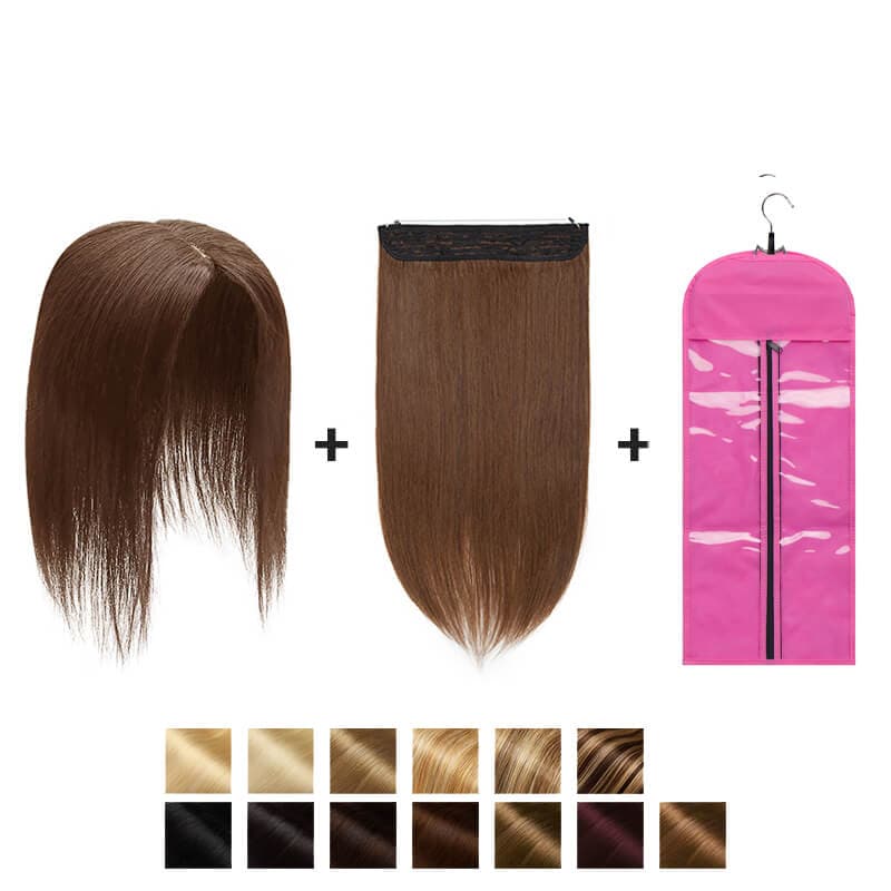 Best DIY Bundle Human Hair Topper Hair Extensions E litchi