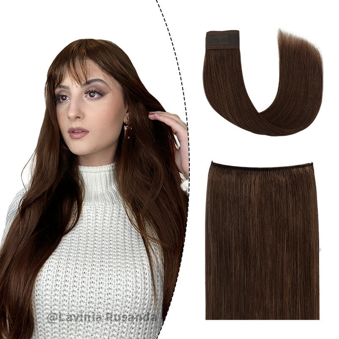 Halo Human Hair Extensions For Thin Hair Full Volume All Shades