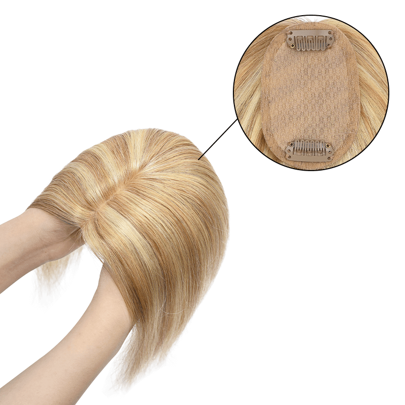 silk base human hair toppers