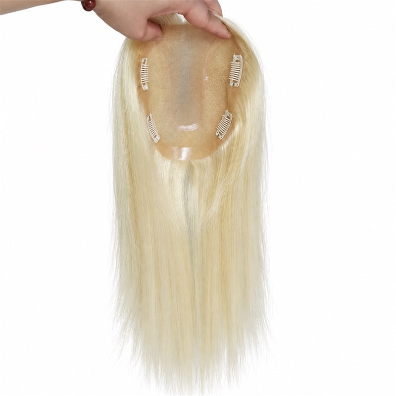 Human Hair Topper For Women Thinning Hair 15*16cm Silk Base Clearance