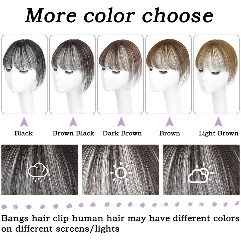 real human hair air bangs
