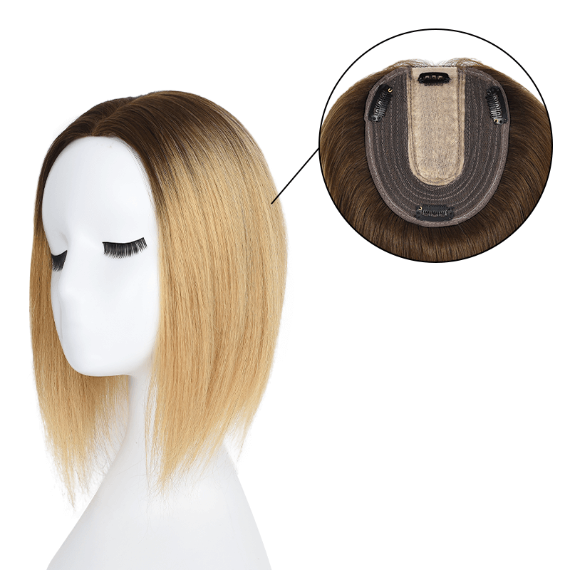 Susan ︳Human Hair Topper For Women Thinning Crown 10*12cm Silk Base Bronde Ombre