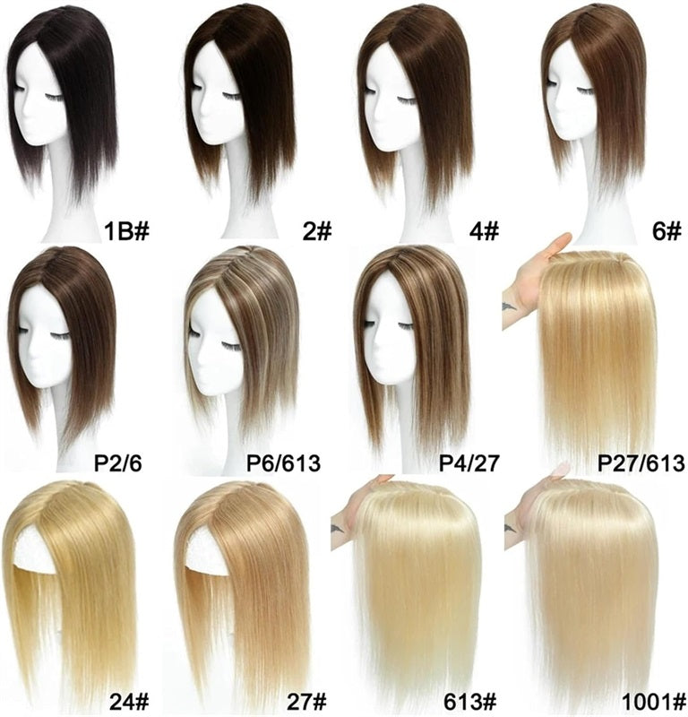 Invisible Human Hair Topper 7*10cm Base 10–18 Inch Natural Look