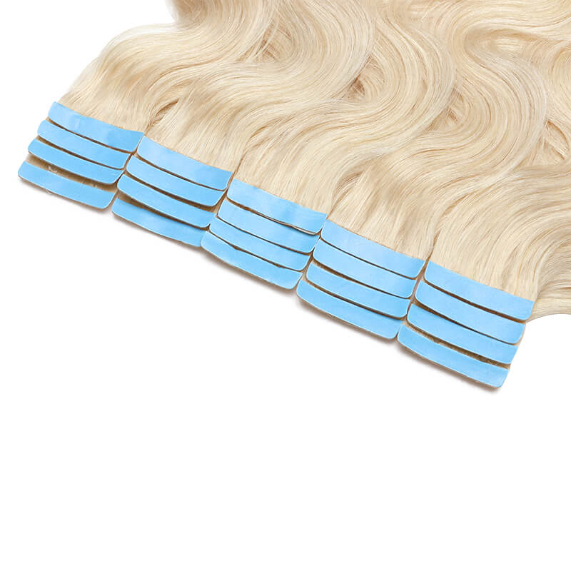 Bleach White tape-in hair extensions