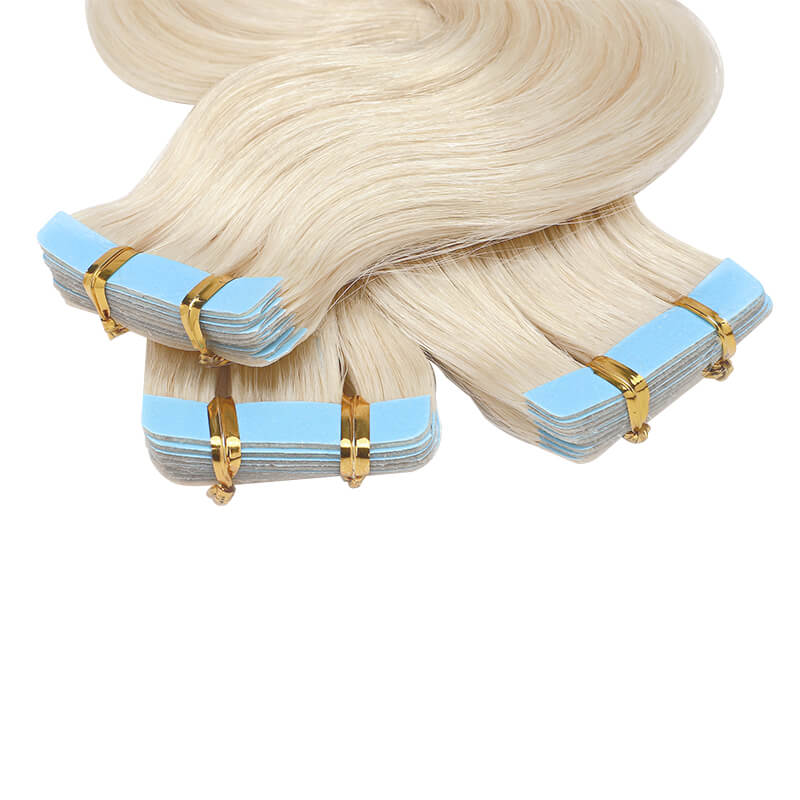 Bleach White tape-in hair extensions