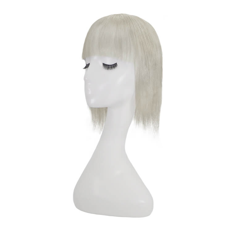 Susan ︳Blonde Grey 10*12 Base Human Hair Topper With Bangs