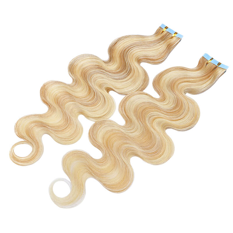 Mettez en surbrillance la bande dans les extensions de cheveux humains Body Wave 20pcs