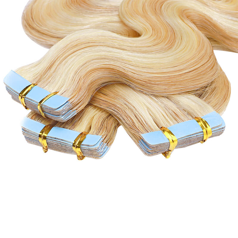 Hair Extensions Wavy Tape Ins 2 Pack 40pcs Bundle For More Volume E-LITCHI® Hair