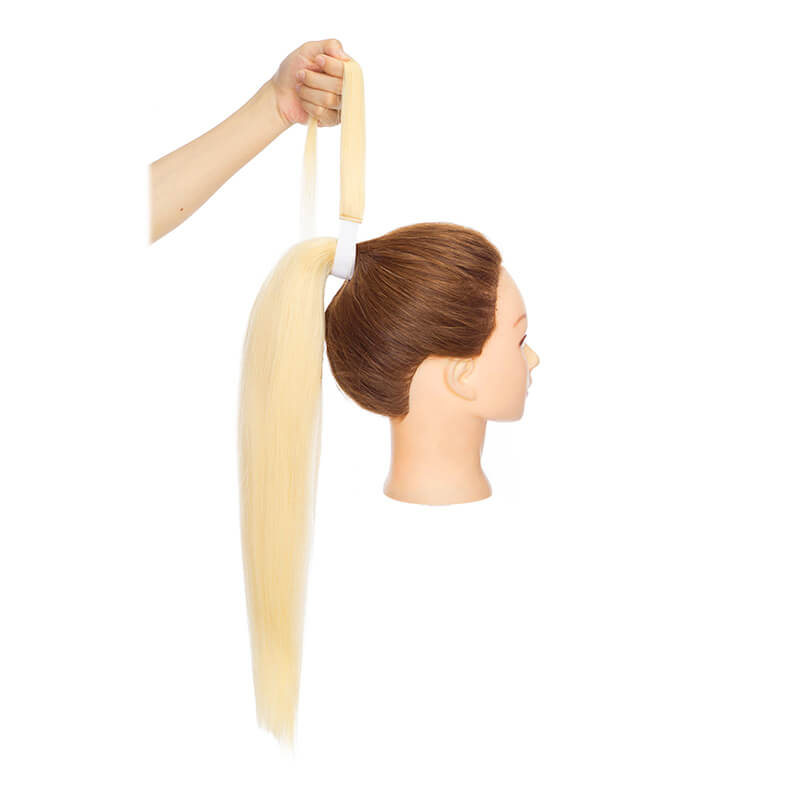 Blonde Wrap Around Ponytail Human Hair Extensions E-LITCHI