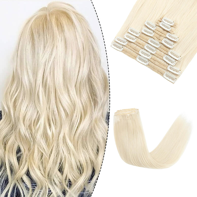 white clip in hair extensions