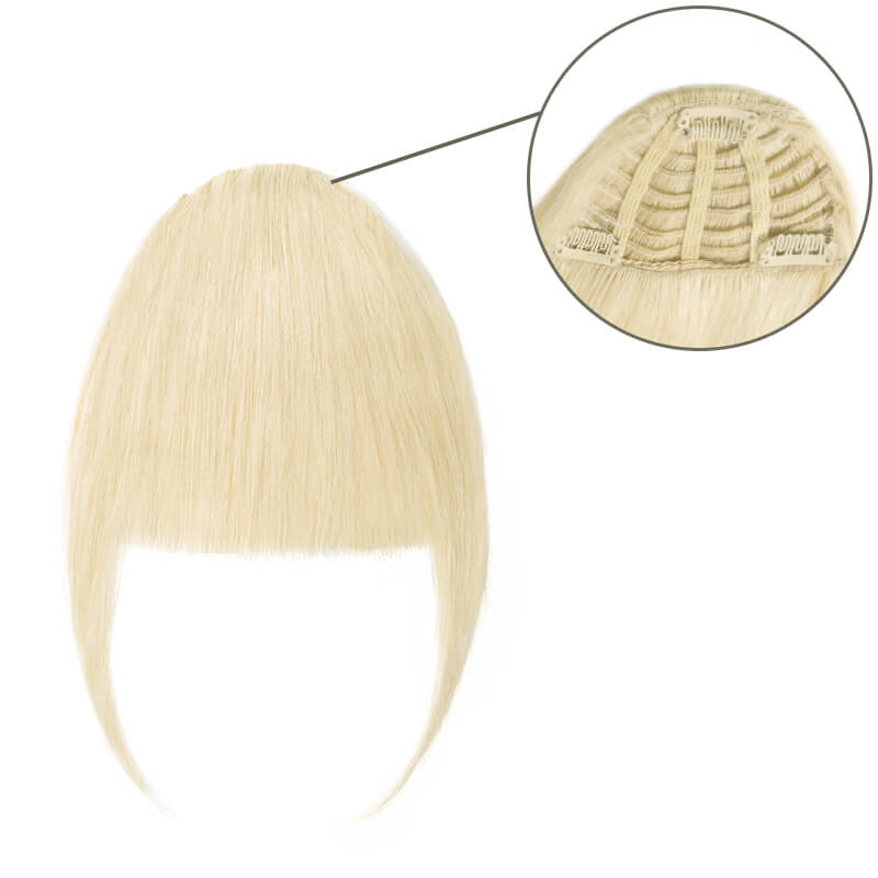 Natural Soft Silky Thick Neat Bang Front Fringe Clip In Hair