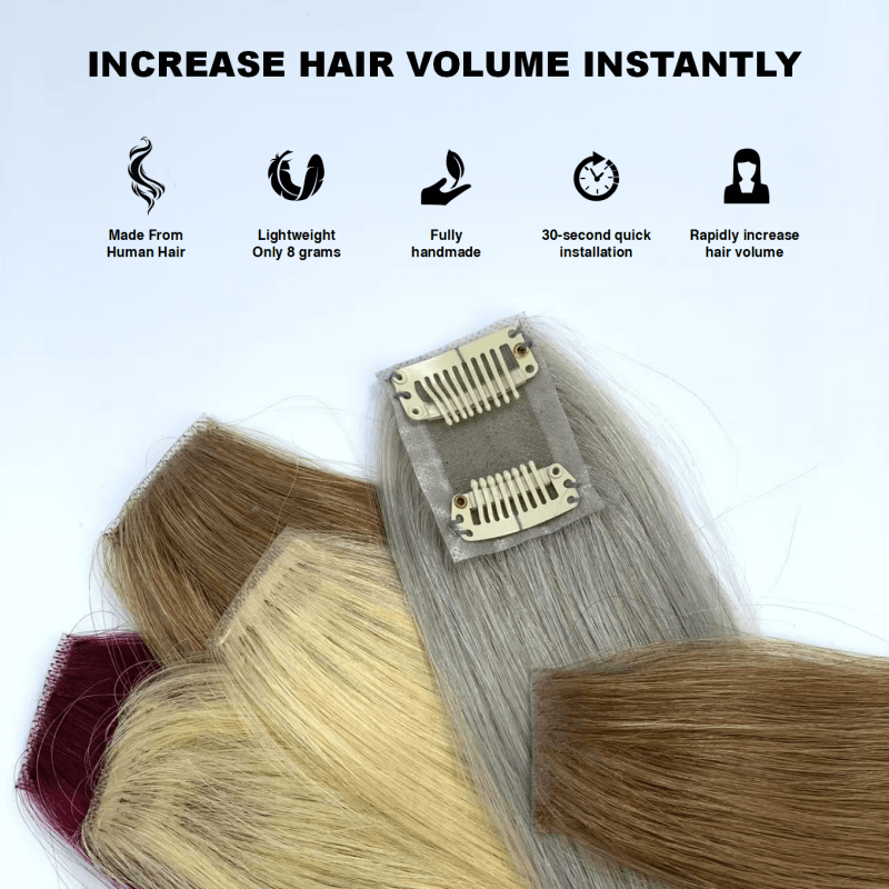 Handmade Remy Human Hair Clip-In Mono Base Volumizer