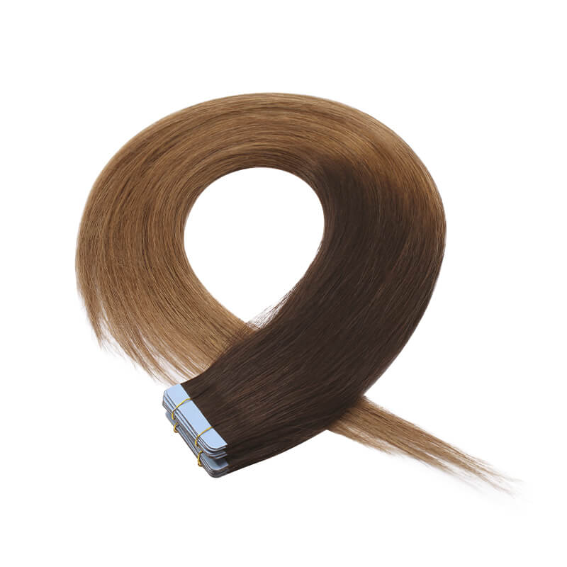 Ombre Tape In Human Hair Extension 20pcs Natural Straight